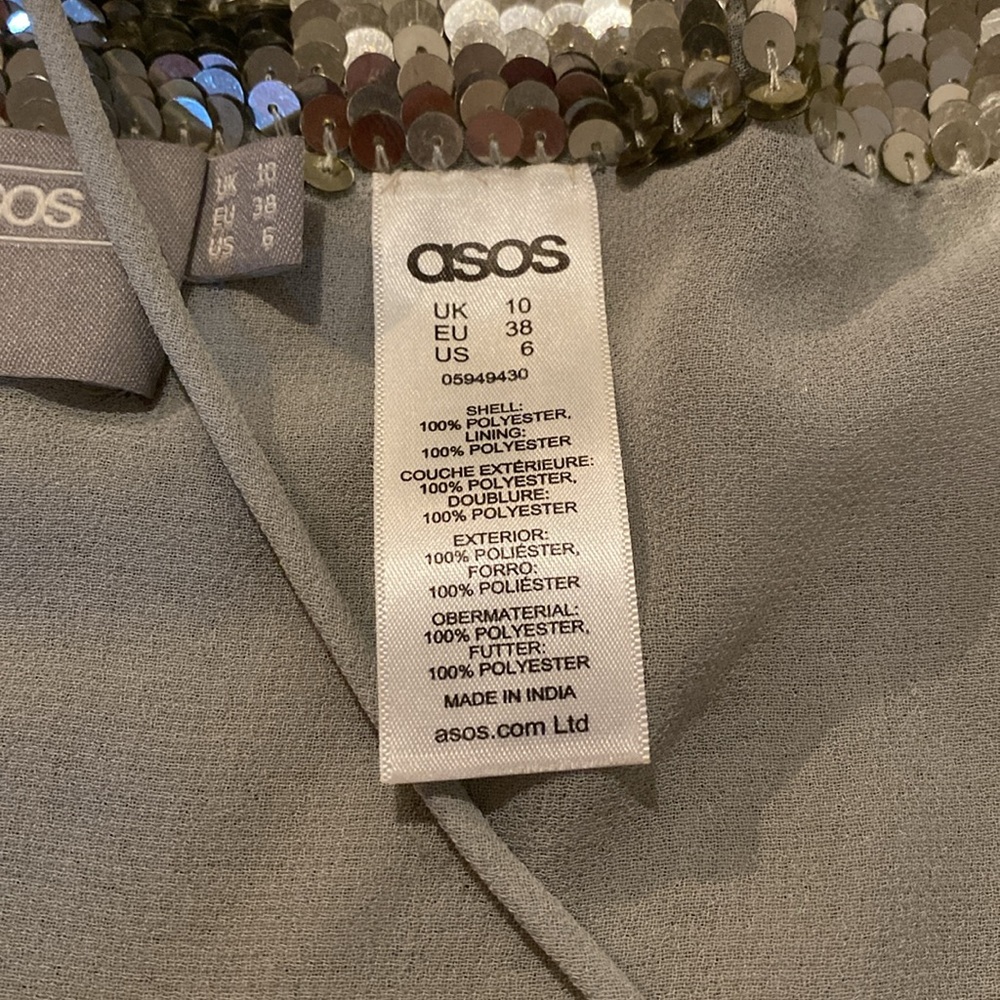 ASOS ✨glittery silver sequin bandana top - Picture 3 of 3